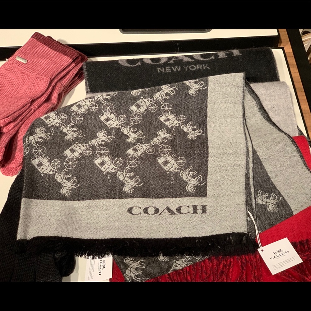 COACH Horse and Carriage Wrap Scarf